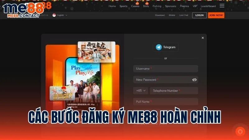 Các bước hoàn chỉnh để đăng ký Me88