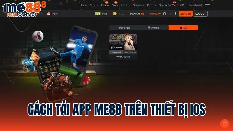 Hướng dẫn tải ứng dụng Me88 trên thiết bị iOS