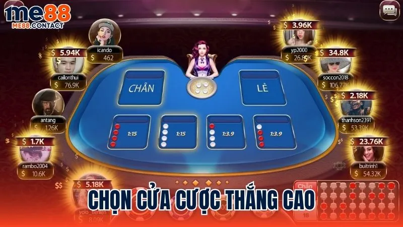 Chọn cửa cược có tỷ lệ thắng cao