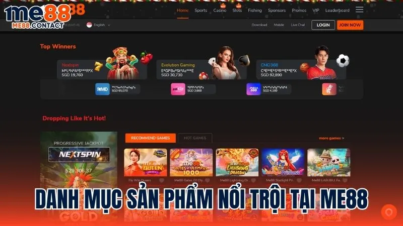 Danh mục các sản phẩm giải trí nổi bật nhất tại Me88