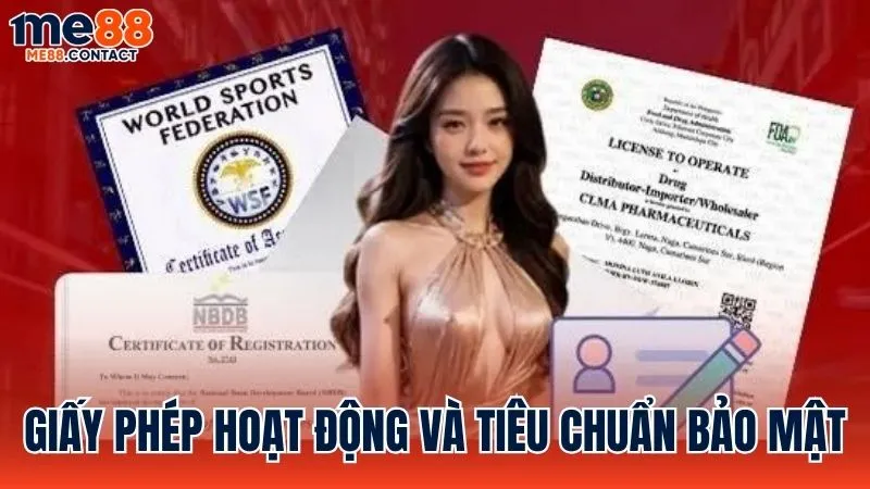 Hệ thống giấy phép hoạt động và tiêu chuẩn bảo mật được áp dụng