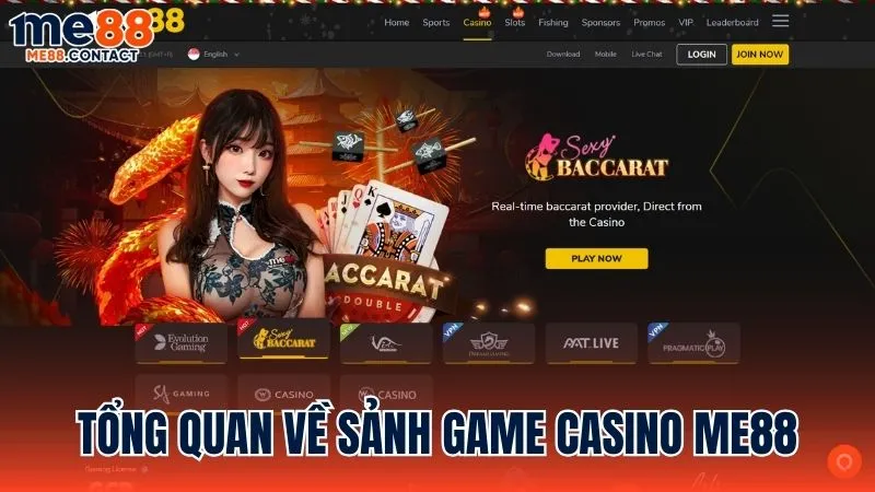 Tổng quan về khu vực trò chơi Casino Me88